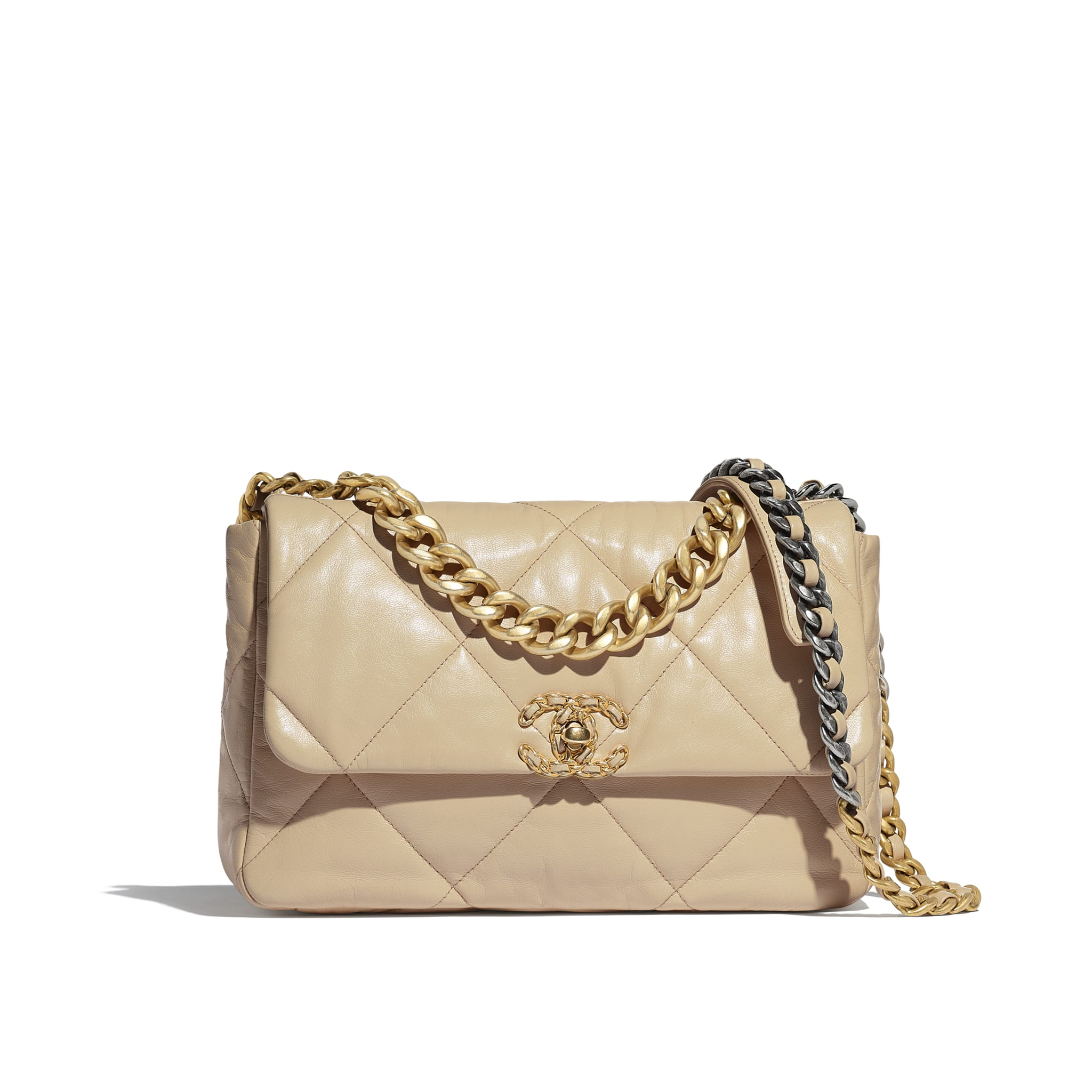 chanel 19 flap bag tan